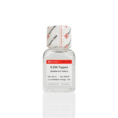 0.25٪ تریپسین (محلول در D-Hank's، بدون EDTA، بدون فنل قرمز)